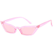 zeroUV Retro Women's Translucent Thin Cat Eye Color Tone Sunglasses C663 Sunglasses White Smoke Purple Purple,Pink Pink,Red Red,Blue Blue,Yellow Yellow