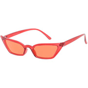 zeroUV Retro Women's Translucent Thin Cat Eye Color Tone Sunglasses C663 Sunglasses White Smoke Purple Purple,Pink Pink,Red Red,Blue Blue,Yellow Yellow