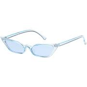zeroUV Retro Women's Translucent Thin Cat Eye Color Tone Sunglasses C663 Sunglasses White Smoke Purple Purple,Pink Pink,Red Red,Blue Blue,Yellow Yellow