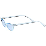 zeroUV Retro Women's Translucent Thin Cat Eye Color Tone Sunglasses C663 Sunglasses White Smoke Purple Purple,Pink Pink,Red Red,Blue Blue,Yellow Yellow