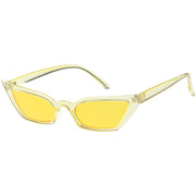 zeroUV Retro Women's Translucent Thin Cat Eye Color Tone Sunglasses C663 Sunglasses White Smoke Purple Purple,Pink Pink,Red Red,Blue Blue,Yellow Yellow