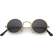 zeroUV Small Round Dapper True Vintage Metal Sunglasses C669 Sunglasses White Smoke Black Smoke,Gold Smoke