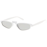 zeroUV Women's Retro Modern Low Bridge Mirrored Lens Cat Eye Sunglasses C670 Sunglasses White Smoke Matte Black Silver Mirror,Matte Smoke Blue Mirror,Black Pink Mirror,White Silver Mirror,Tortoise Magenta Mirror