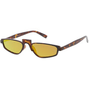 zeroUV Women's Retro Modern Low Bridge Mirrored Lens Cat Eye Sunglasses C670 Sunglasses White Smoke Matte Black Silver Mirror,Matte Smoke Blue Mirror,Black Pink Mirror,White Silver Mirror,Tortoise Magenta Mirror