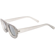 zeroUV Artistic Retro Modern Deep Rectangle Block Flat Lens Sunglasses C673 Sunglasses White Smoke Shiny Black Smoke,Shiny White Smoke,Shiny Clear Pink Lavender,Matte Clear Red Smoke,Matte Smoke Smoke