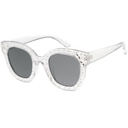 zeroUV Oversize Novelty Star Embellished Horned Rim Sunglasses C683 Sunglasses White Smoke Black Smoke,Pink Smoke,Clear Smoke,Tortoise Brown