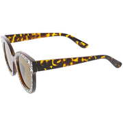 zeroUV Oversize Novelty Star Embellished Horned Rim Sunglasses C683 Sunglasses White Smoke Black Smoke,Pink Smoke,Clear Smoke,Tortoise Brown