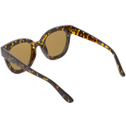 zeroUV Oversize Novelty Star Embellished Horned Rim Sunglasses C683 Sunglasses White Smoke Black Smoke,Pink Smoke,Clear Smoke,Tortoise Brown