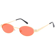 zeroUV Retro 1990's Small Color Tone Oval Metal Sunglasses C709 Sunglasses White Smoke Gold Red,Black Red,Black Blue,Gold Pink,Bronze Orange,Bronze Yellow
