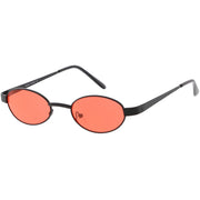 zeroUV Retro 1990's Small Color Tone Oval Metal Sunglasses C709 Sunglasses White Smoke Gold Red,Black Red,Black Blue,Gold Pink,Bronze Orange,Bronze Yellow