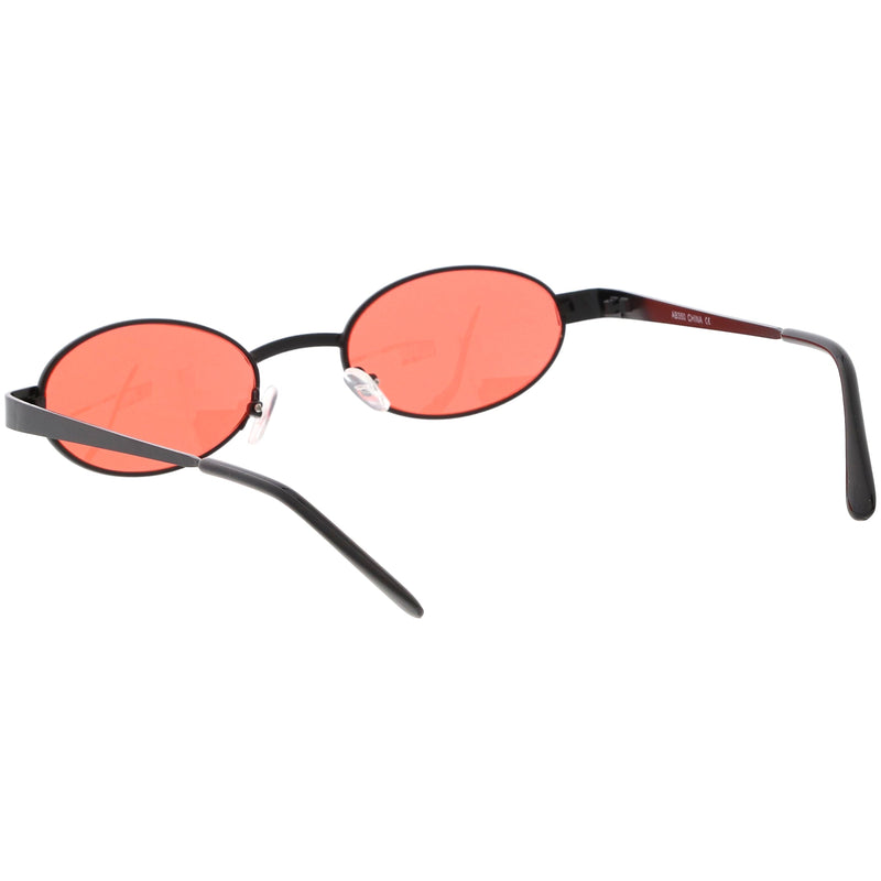 zeroUV Retro 1990's Small Color Tone Oval Metal Sunglasses C709 Sunglasses White Smoke Gold Red,Black Red,Black Blue,Gold Pink,Bronze Orange,Bronze Yellow