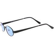 zeroUV Retro 1990's Small Color Tone Oval Metal Sunglasses C709 Sunglasses White Smoke Gold Red,Black Red,Black Blue,Gold Pink,Bronze Orange,Bronze Yellow