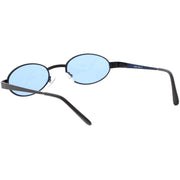 zeroUV Retro 1990's Small Color Tone Oval Metal Sunglasses C709 Sunglasses White Smoke Gold Red,Black Red,Black Blue,Gold Pink,Bronze Orange,Bronze Yellow