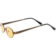 zeroUV Retro 1990's Small Color Tone Oval Metal Sunglasses C709 Sunglasses White Smoke Gold Red,Black Red,Black Blue,Gold Pink,Bronze Orange,Bronze Yellow
