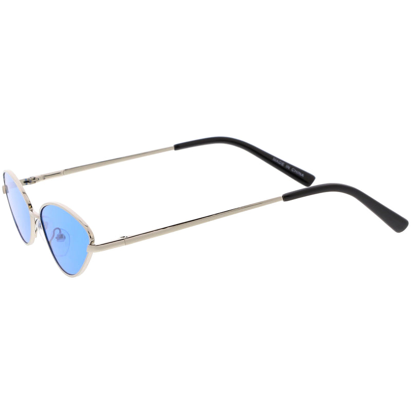 zeroUV Retro 1990's Color Tone Metal Cat Eye Sunglasses C724 Sunglasses White Smoke Gold Red,Blue Silver,Silver Purple,Gold Yellow