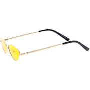 zeroUV Retro 1990's Color Tone Metal Cat Eye Sunglasses C724 Sunglasses White Smoke Gold Red,Blue Silver,Silver Purple,Gold Yellow