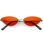 zeroUV Retro 1990's Color Tone Metal Cat Eye Sunglasses C724 Sunglasses White Smoke Gold Red,Blue Silver,Silver Purple,Gold Yellow