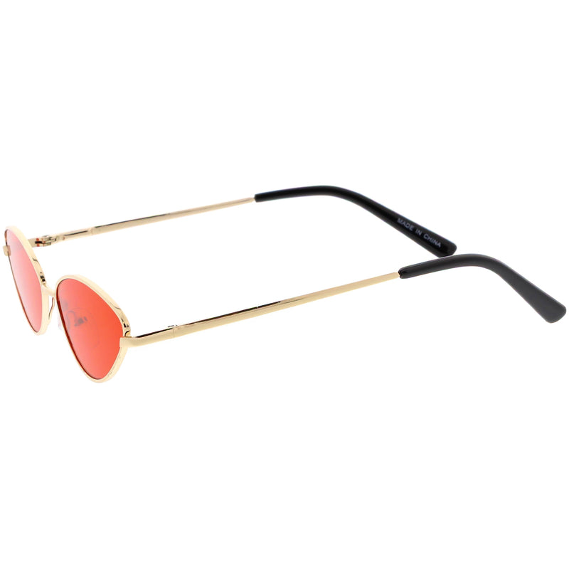 zeroUV Retro 1990's Color Tone Metal Cat Eye Sunglasses C724 Sunglasses White Smoke Gold Red,Blue Silver,Silver Purple,Gold Yellow