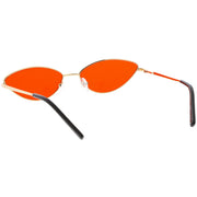 zeroUV Retro 1990's Color Tone Metal Cat Eye Sunglasses C724 Sunglasses White Smoke Gold Red,Blue Silver,Silver Purple,Gold Yellow