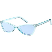 zeroUV Retro Small Triangle Transparent Color Tone Lens Cat Eye Sunglasses C727 Sunglasses White Smoke Blue,Yellow,Green,Pink,Red