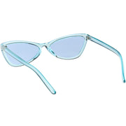 zeroUV Retro Small Triangle Transparent Color Tone Lens Cat Eye Sunglasses C727 Sunglasses White Smoke Blue,Yellow,Green,Pink,Red