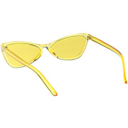 zeroUV Retro Small Triangle Transparent Color Tone Lens Cat Eye Sunglasses C727 Sunglasses White Smoke Blue,Yellow,Green,Pink,Red