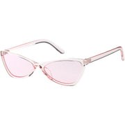 zeroUV Retro Small Triangle Transparent Color Tone Lens Cat Eye Sunglasses C727 Sunglasses White Smoke Blue,Yellow,Green,Pink,Red