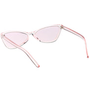 zeroUV Retro Small Triangle Transparent Color Tone Lens Cat Eye Sunglasses C727 Sunglasses White Smoke Blue,Yellow,Green,Pink,Red