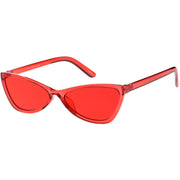 zeroUV Retro Small Triangle Transparent Color Tone Lens Cat Eye Sunglasses C727 Sunglasses White Smoke Blue,Yellow,Green,Pink,Red