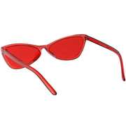 zeroUV Retro Small Triangle Transparent Color Tone Lens Cat Eye Sunglasses C727 Sunglasses White Smoke Blue,Yellow,Green,Pink,Red