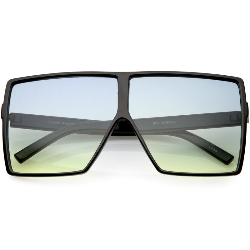 zeroUV Oversize Retro Modern Flat Lens Flat Top Translucent Sunglasses C730 Sunglasses Lavender Matte Black Blue Red,Tortoise Orange Yellow,Black Orange Yellow,Black Purple Pink,Black Blue Yellow,Matte Black Lavender Pink,Clear Smoke Tan