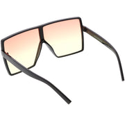zeroUV Oversize Retro Modern Flat Lens Flat Top Translucent Sunglasses C730 Sunglasses White Smoke Matte Black Blue Red,Tortoise Orange Yellow,Black Orange Yellow,Black Purple Pink,Black Blue Yellow,Matte Black Lavender Pink,Clear Smoke Tan