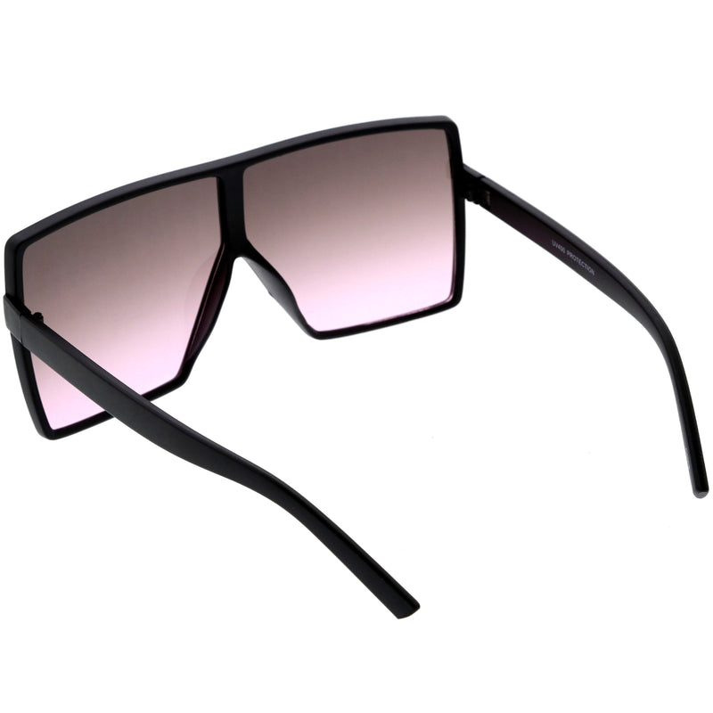 zeroUV Oversize Retro Modern Flat Lens Flat Top Translucent Sunglasses C730 Sunglasses White Smoke Matte Black Blue Red,Tortoise Orange Yellow,Black Orange Yellow,Black Purple Pink,Black Blue Yellow,Matte Black Lavender Pink,Clear Smoke Tan