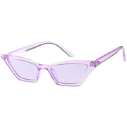 zeroUV Women's Colorful Translucent Color Tone Lens Cat Eye Sunglasses C735 Sunglasses White Smoke Purple,Green,Pink,Yellow,Red