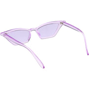 zeroUV Women's Colorful Translucent Color Tone Lens Cat Eye Sunglasses C735 Sunglasses White Smoke Purple,Green,Pink,Yellow,Red