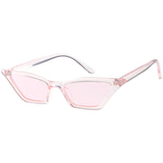 zeroUV Women's Colorful Translucent Color Tone Lens Cat Eye Sunglasses C735 Sunglasses White Smoke Purple,Green,Pink,Yellow,Red