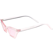 zeroUV Women's Colorful Translucent Color Tone Lens Cat Eye Sunglasses C735 Sunglasses White Smoke Purple,Green,Pink,Yellow,Red