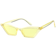 zeroUV Women's Colorful Translucent Color Tone Lens Cat Eye Sunglasses C735 Sunglasses White Smoke Purple,Green,Pink,Yellow,Red
