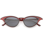 zeroUV Women's Retro Low Pointed Cat Eye Sunglasses C737 Sunglasses White Smoke Black Smoke,Brown Green,Red Smoke,White Smoke