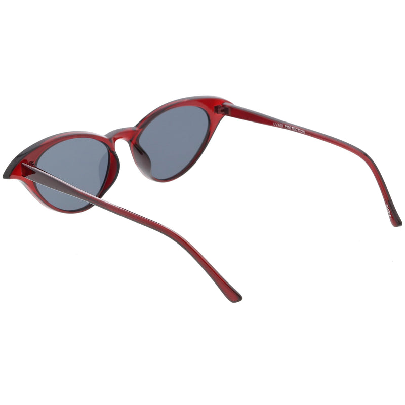 zeroUV Women's Retro Low Pointed Cat Eye Sunglasses C737 Sunglasses White Smoke Black Smoke,Brown Green,Red Smoke,White Smoke