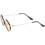 zeroUV Retro Color Tone Hexagon Diamond Shape Sunglasses C740 Sunglasses White Smoke Black Gold Orange,Black Gold Pink,Black Gold Blue,Black Gold Yellow,Black Gold Red