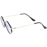 zeroUV Retro Color Tone Hexagon Diamond Shape Sunglasses C740 Sunglasses White Smoke Black Gold Orange,Black Gold Pink,Black Gold Blue,Black Gold Yellow,Black Gold Red