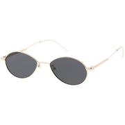 zeroUV Classic Retro Unisex Metal Oval Dapper Sunglasses C741 Sunglasses White Smoke Gold Smoke,Gunmetal Smoke,Black Green,Gold Pink Mirror,Black Silver Mirror