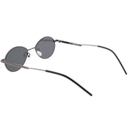 zeroUV Classic Retro Unisex Metal Oval Dapper Sunglasses C741 Sunglasses White Smoke Gold Smoke,Gunmetal Smoke,Black Green,Gold Pink Mirror,Black Silver Mirror