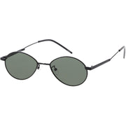 zeroUV Classic Retro Unisex Metal Oval Dapper Sunglasses C741 Sunglasses White Smoke Gold Smoke,Gunmetal Smoke,Black Green,Gold Pink Mirror,Black Silver Mirror