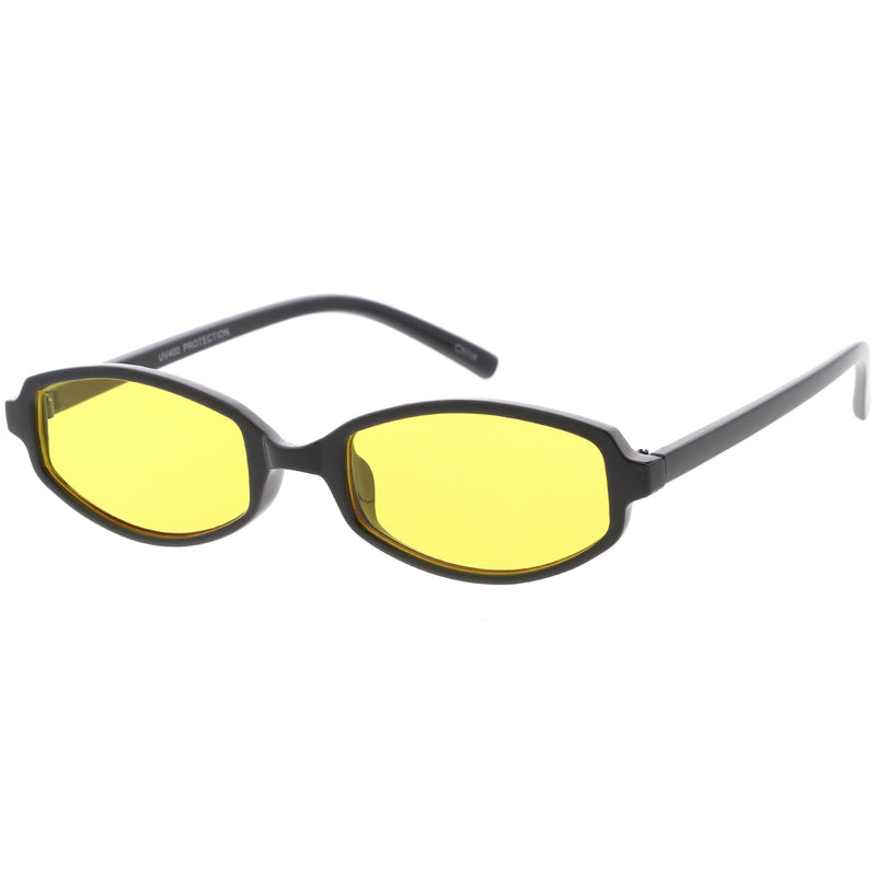zeroUV Retro Small Rectangle Color Toned Lens Sunglasses C751 Sunglasses White Smoke Black Orange,Black Red,Black Yellow,Black Blue,Black Pink