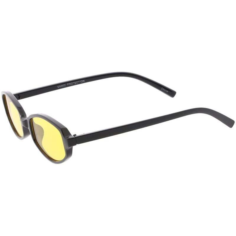 zeroUV Retro Small Rectangle Color Toned Lens Sunglasses C751 Sunglasses White Smoke Black Orange,Black Red,Black Yellow,Black Blue,Black Pink