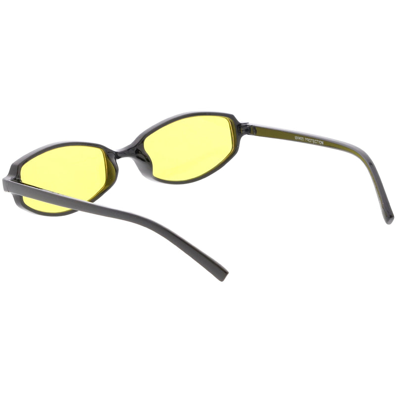 zeroUV Retro Small Rectangle Color Toned Lens Sunglasses C751 Sunglasses White Smoke Black Orange,Black Red,Black Yellow,Black Blue,Black Pink