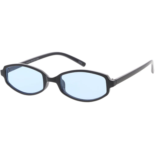 zeroUV Retro Small Rectangle Color Toned Lens Sunglasses C751 Sunglasses White Smoke Black Orange,Black Red,Black Yellow,Black Blue,Black Pink