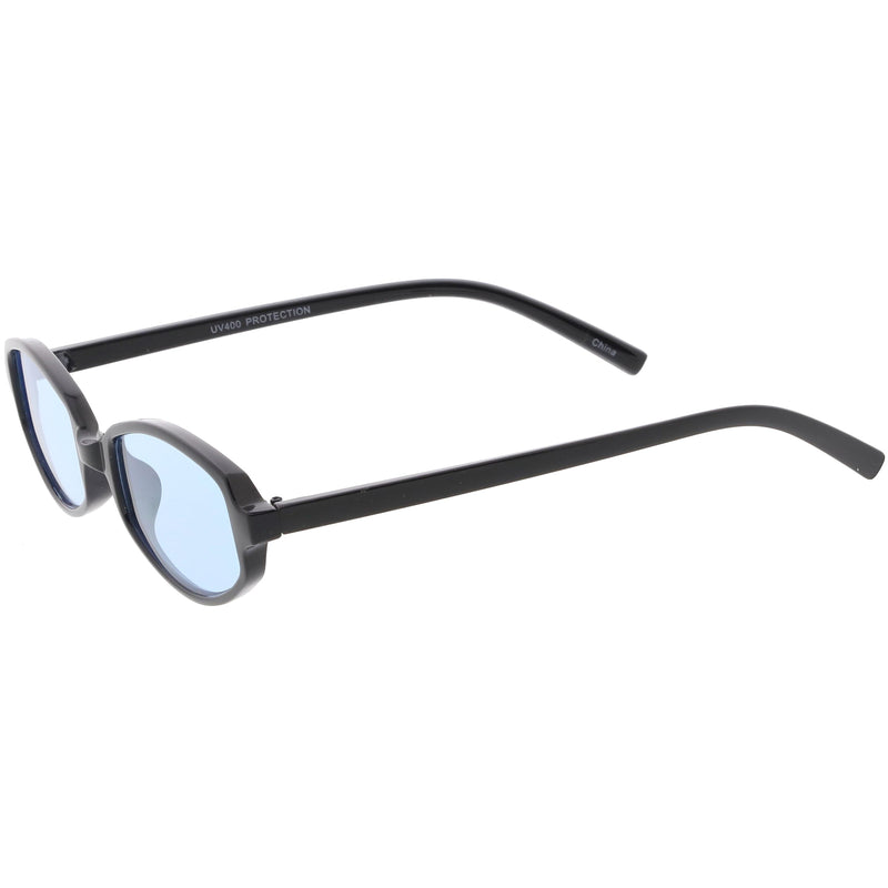 zeroUV Retro Small Rectangle Color Toned Lens Sunglasses C751 Sunglasses White Smoke Black Orange,Black Red,Black Yellow,Black Blue,Black Pink